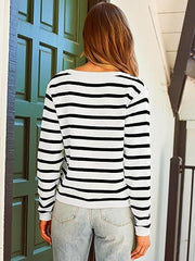 le lis Clothing Striped Cardigan Sweater