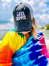 Lake Hippie Embroidered Trucker Hat 