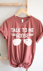 Talk To Me Goose White Ink Graphic Tee