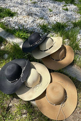 Floppy Straw Sun Hat WIth Strap