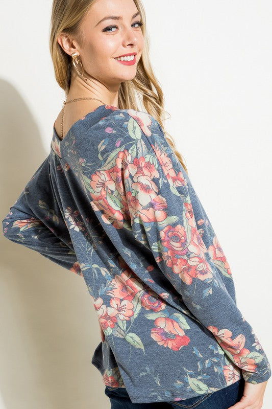 Floral Loose Fit Boxy Top