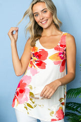 Plus Floral Tank Top