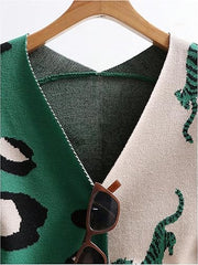 le lis Clothing Casual Color Green Leopard & Tiger Pattern