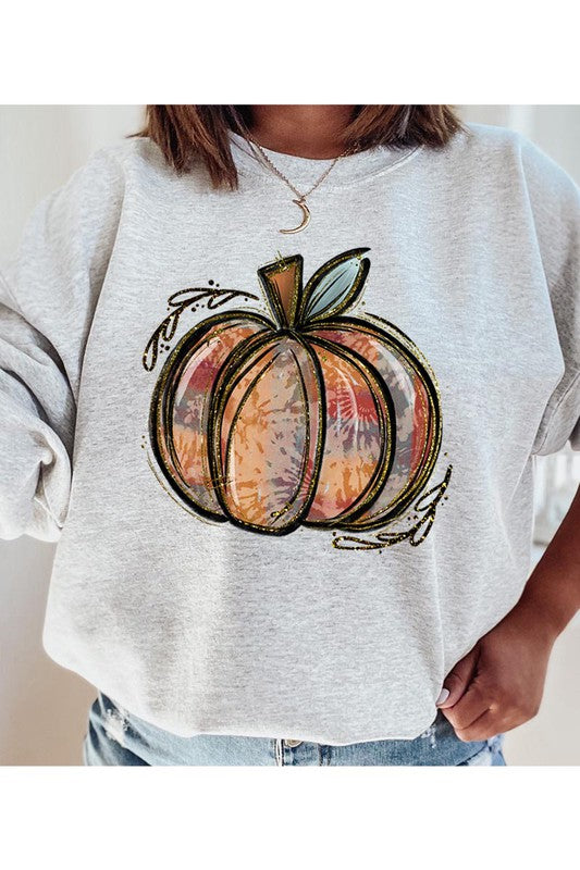 Pumpkin Unisex Fleece Sweatshirt