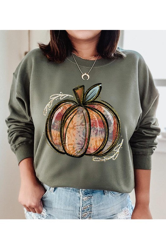 Pumpkin Unisex Fleece Sweatshirt