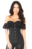 Lavish Black Lace Off-The-Shoulder Corset