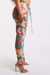 Printed mesh maxi skirt