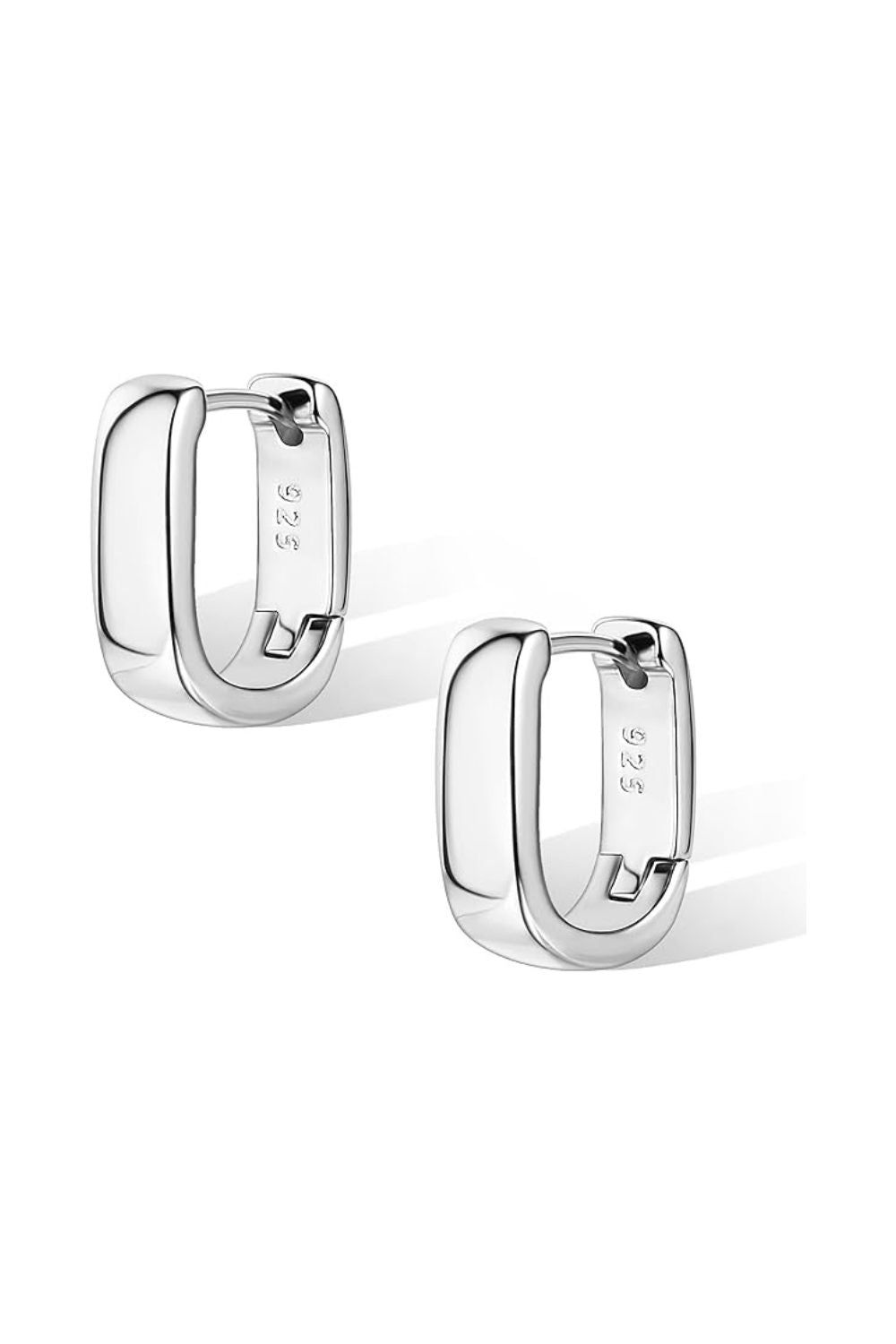 925 Sterling Silver Small Chunky Hoop Earrings