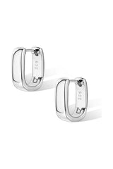 925 Sterling Silver Small Chunky Hoop Earrings