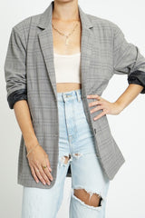 Oversized Plaid Blazer