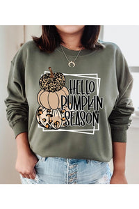 Hello Pumpkin Unisex Fleece Sweatshirt