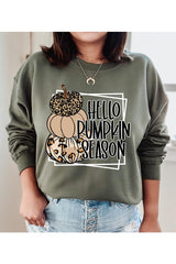 Hello Pumpkin Unisex Fleece Sweatshirt