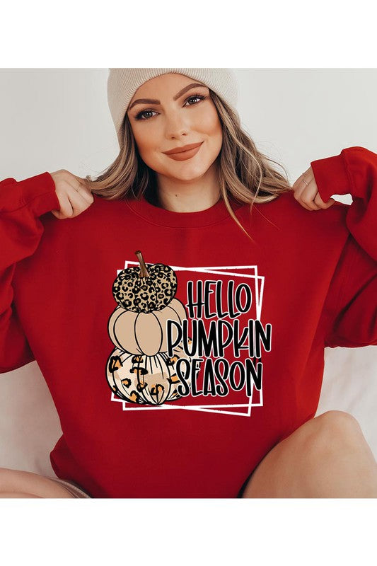 Hello Pumpkin Unisex Fleece Sweatshirt