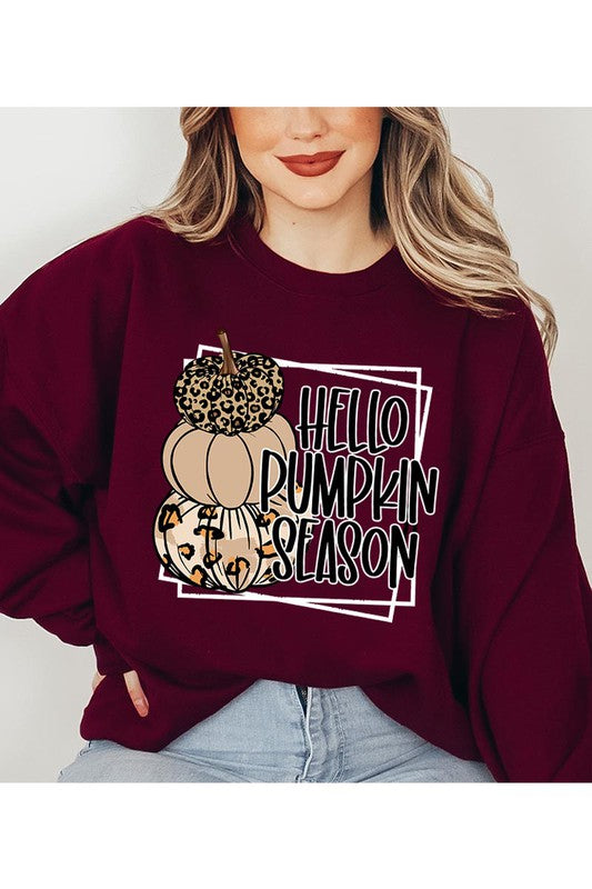 Hello Pumpkin Unisex Fleece Sweatshirt