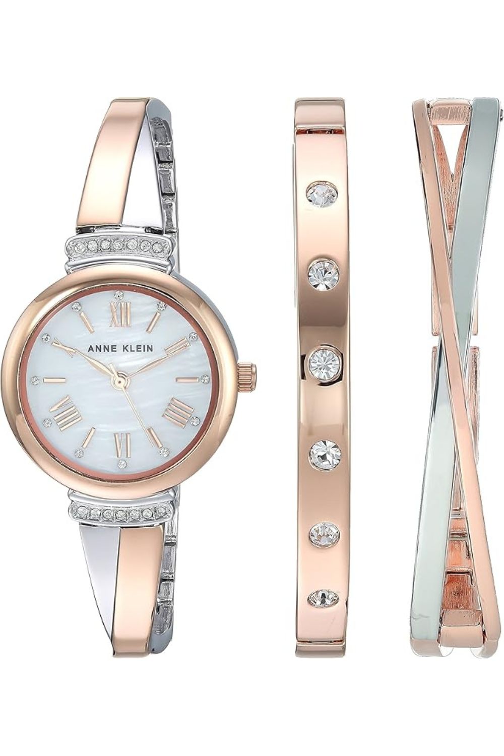 Anne Klein Crystal Accented Bangle Watch women
