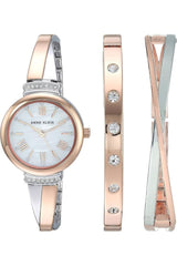 Anne Klein Crystal Accented Bangle Watch women