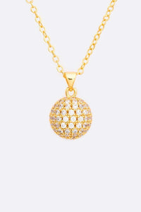 CZ Disco Ball Pendant Necklace