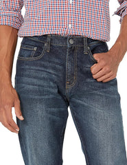 Classic Dark Wash Straight Fit Jeans for Men