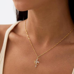 Crown Cross Necklace for Women