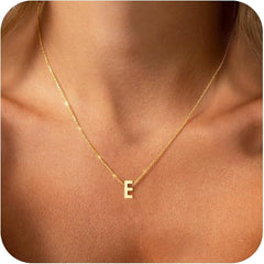 18K Gold Plated Initial Necklace Pendant for Women