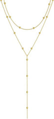 Double Layer Beaded Gold Chain