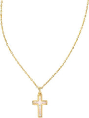 Elegant 14K Gold Plated Cross Necklace for Women