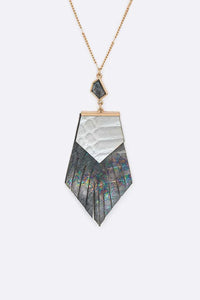 Genuine Leather Dainty Pendant Necklace Set