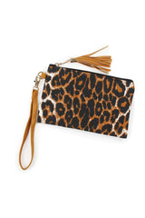 Leopard Print Wallet with Wristlet