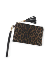 Leopard Print Wallet with Wristlet