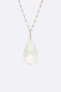 Large Teardrop Long Pendant Necklace