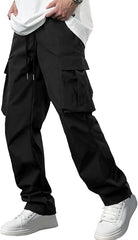Men's Black Loose Fit Cargo Pants