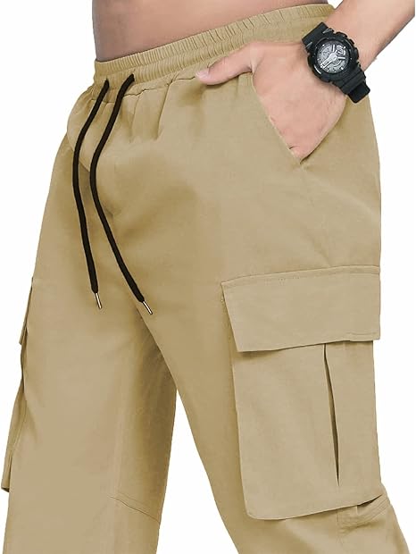 Men's Casual Cargo Pants Hiking Workout Joggers