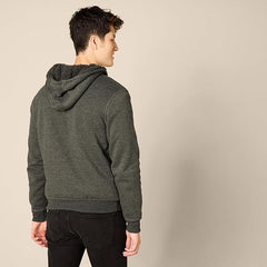 Men's Charcoal Gray Zip-Up Hoodie