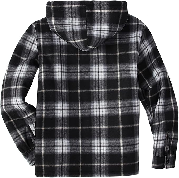 Men's Flannel Jacket Fleece Sherpa Lined Plaid Jackets Coat