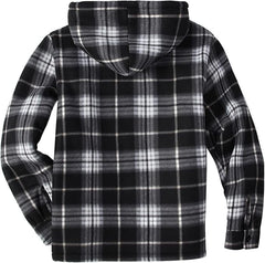 Men's Flannel Jacket Fleece Sherpa Lined Plaid Jackets Coat