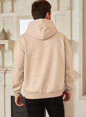 Mens Casual Cotton Hooded Collar Drawstring Hoodies