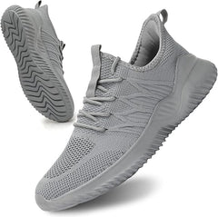 Mens Slip On Running Shoes Athletic Walking Trainers Lightweight Sneakers