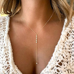 Minimalist Gold Drop Necklace