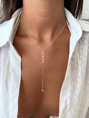 Minimalist Gold Drop Necklace