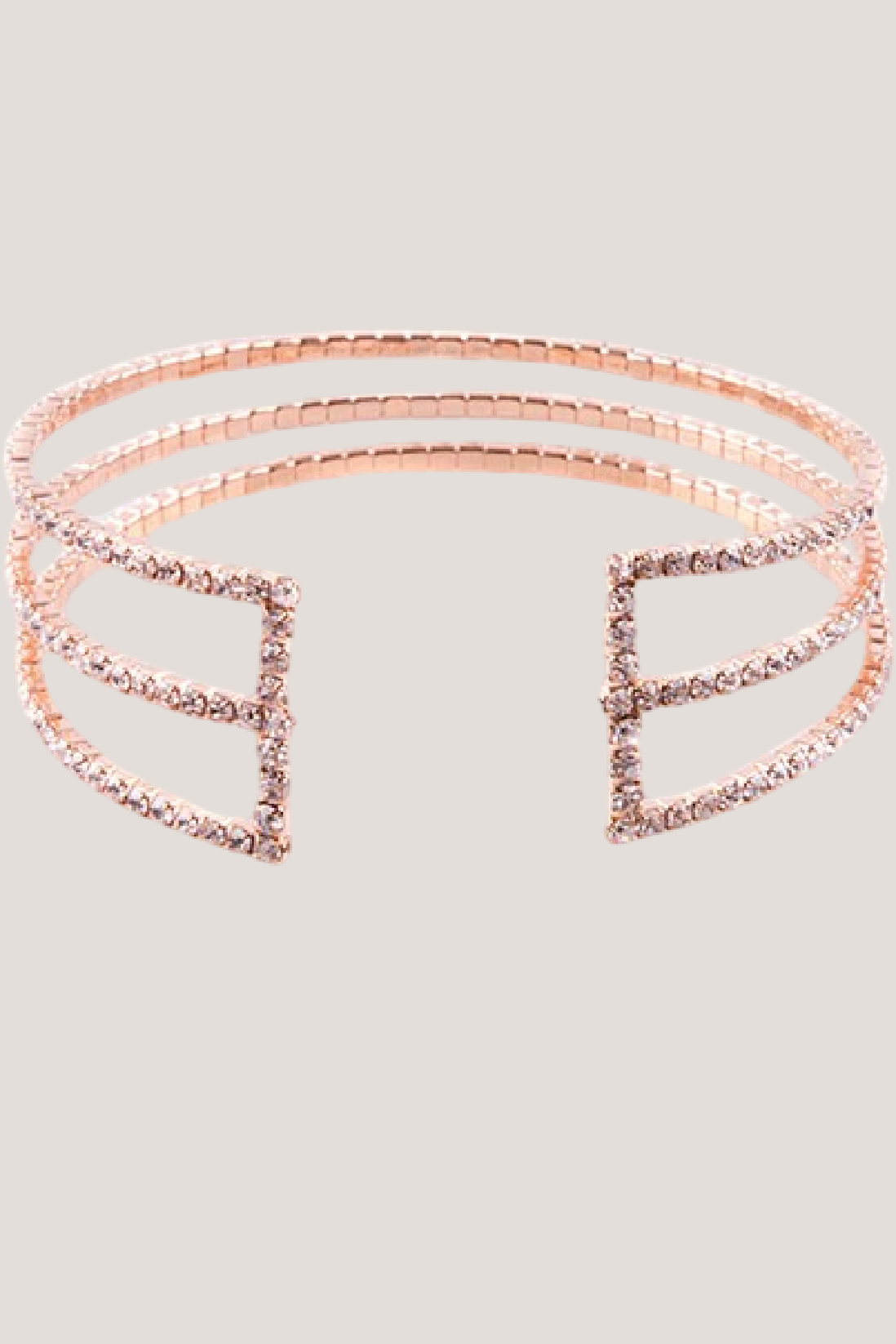 Modern Open Cuff Bracelet – Luxury Crystal Accent Statement Jewelry for Her