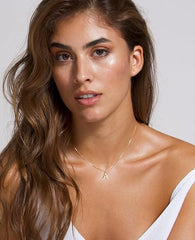 Mothers Day Gold Initial Necklace Women A B C Letter Pendant Gift