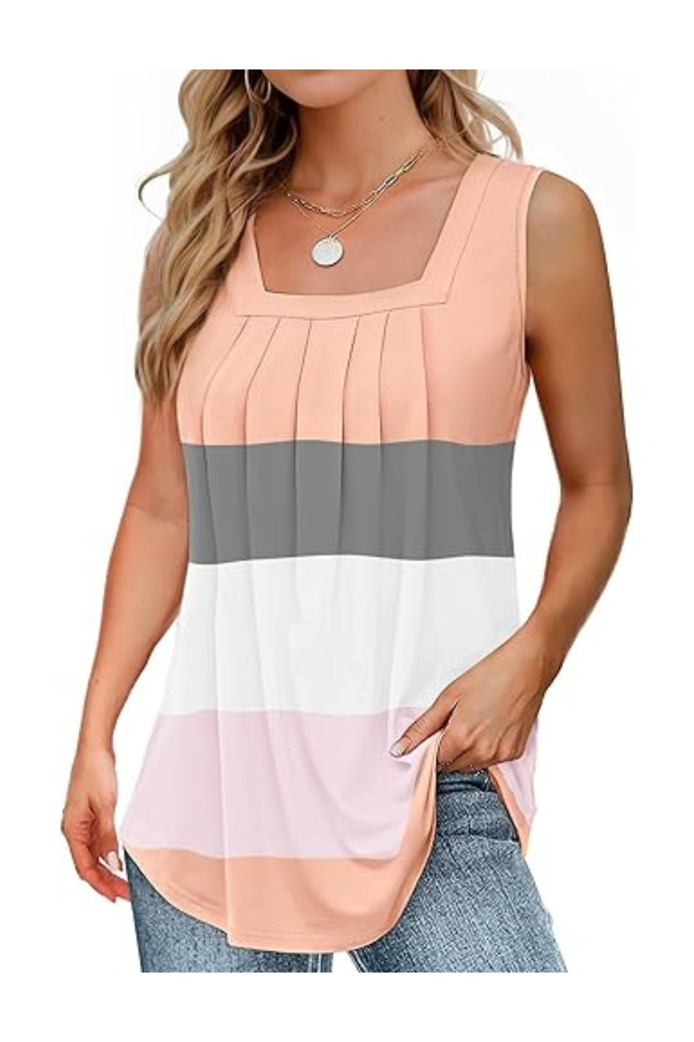Summer Tank Tops Women Loose Fit Square Neck