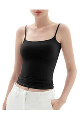 Trendy Women's Square Neck Adjustable Spaghetti Strap Tank