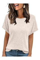 Trendy Women's Summer Short Sleeve Tunic Business Blouses