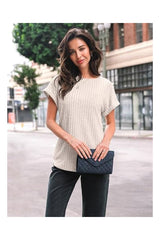 Trendy Women's Summer Short Sleeve Tunic Business Blouses