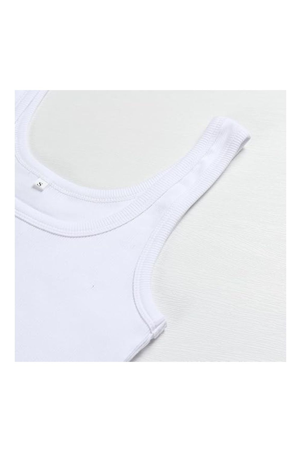Trendy Women's Ribbed Knit Fitted Scoop Crop Tank