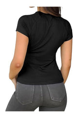 Trendy Women's Casual Crewneck Raglan Slim Fit T-Shirt