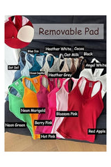 Trendy Women's V-Neck Racerback Padded Ribbed Fitted Tank