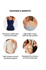 Trendy Women's Scoop Neck Shapewear Tummy Control Cami