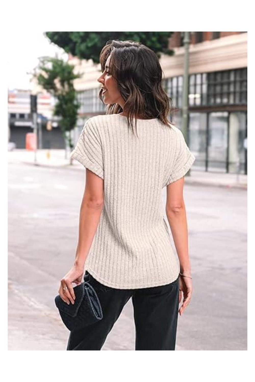 Trendy Women's Summer Short Sleeve Tunic Business Blouses